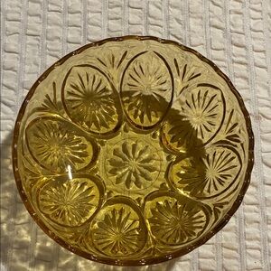 Vintage Amber Glass Bowl